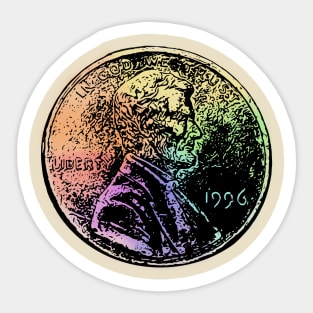 Rainbow Penny Sticker